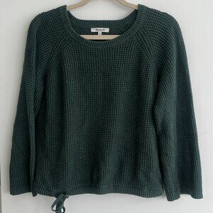 Madewell Waffle Knit Sweater Forest Green, Size S